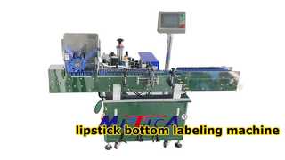 Machine d'étiquetage automatique de positionnement du fond de bouteille de rouge à lèvres