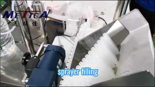 Machine d'étiquetage de capsulage de remplissage de pulvérisateur