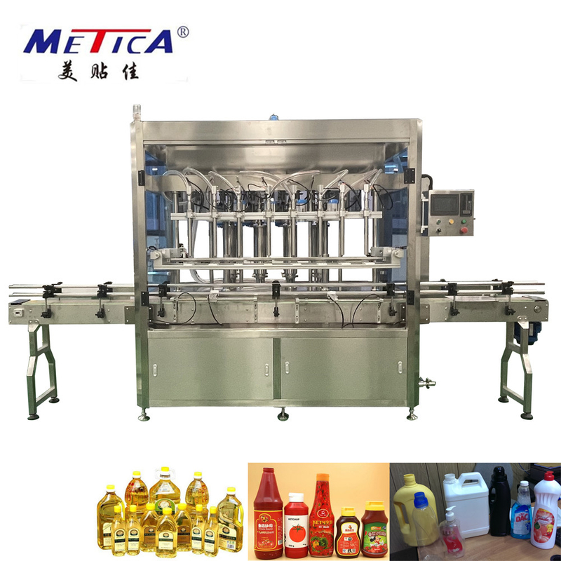 4-10 Tête de remplissage Machine automatique de remplissage de bouteilles 304/316 en acier inoxydable Servo