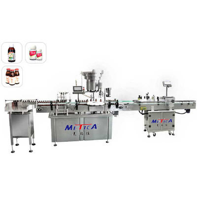 Machine de remplissage monobloc entièrement automatique de 3 kW avec capot à vis pour sirop