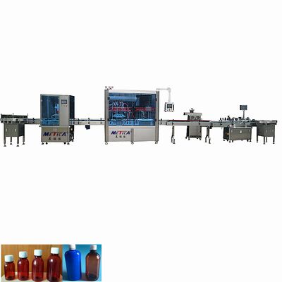 Machine automatique d'étiquetage de remplissage de sirop et de liquide oral de 50 à 500 ml