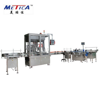 METICA réduisent en sirop la chaîne de production de mise en bouteilles remplissage de bouteilles d'animal familier et machine de capsulage