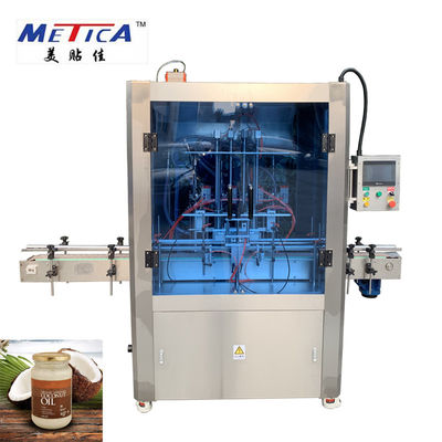 Machine de remplissage en verre de pot d'huile de noix de coco 220V 1000bph-1500bph