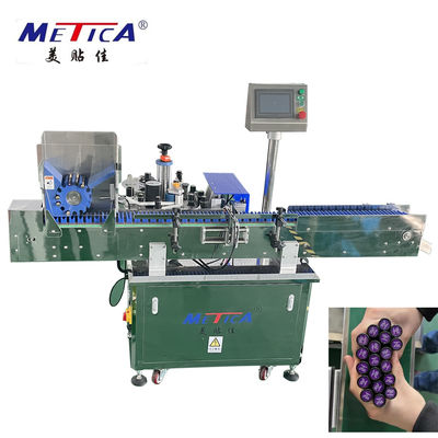Machine à étiquettes automatique de bouteille ronde de solides solubles, machine à étiquettes d'autocollant du fond de rouge à lèvres